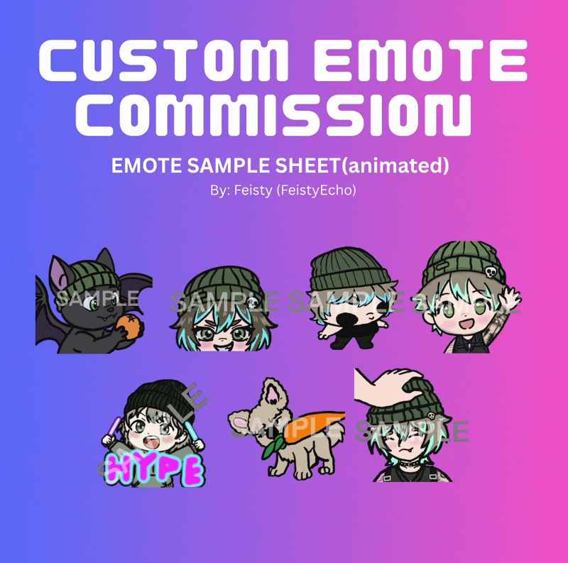Animated Emote Sample Sheet